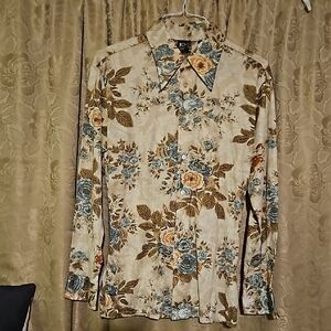 Vintage Floral Button-Up Shirt